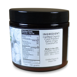 Organic Fiji, Органическое сырое  кокосовое масло, 13 унции(390 г)