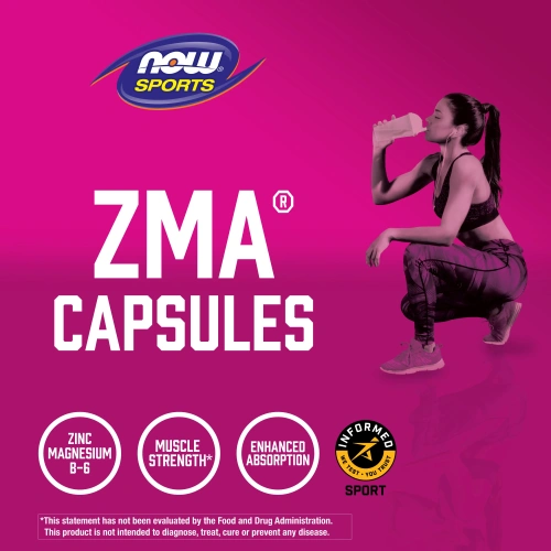 Now Foods, Спортивное питание, Комплекс ZMA, Восстановление после физических упражнений, 180 капсул