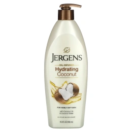 Jergens, Hydrating Coconut, увлажняющий лосьон с маслом кокоса, 496 мл