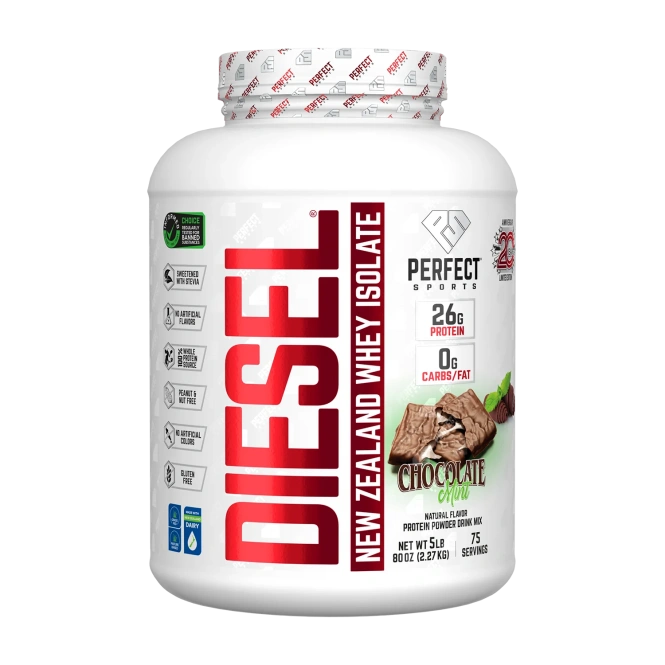 PERFECT Sports, Diet, новозеландский сывороточный изолят, шоколад и мята, 2,27 кг (5 фунтов)