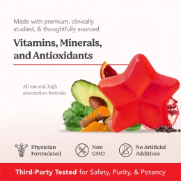 HAIRtamin, Gummy Stars ™, смесь суперфруктов, 60 веганских жевательных мармеладок