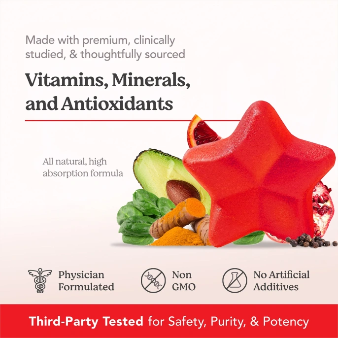 HAIRtamin, Gummy Stars ™, смесь суперфруктов, 60 веганских жевательных мармеладок