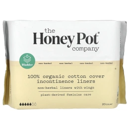 The Honey Pot Company, Хлопковые прокладки с крыльями без трав, органические прокладки для лечения недержания, 20 шт.