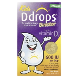 Ddrops Booster Витамин D3 в жидкой форме 600 МЕ, 2,8 мл (0,09 унций)