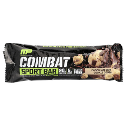 MusclePharm, Протеиновый батончик Combat Ready ™, тесто для шоколадного печенья, 4 батончика, 57 г (2,01 унции)
