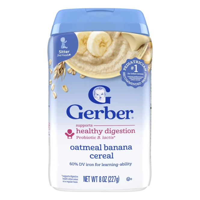 Gerber, 2nd Foods®, каша, овсянка с бананом, 227 г (8 унций)