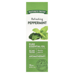 Nature's Truth, чистое эфирное масло, освежающая перечная мята, 15 мл (0,51 жидк. унции)