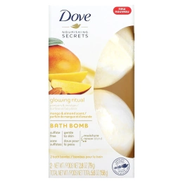 Dove, Nourishing Secrets, Bath Bombs, Mango and Almond, 2 Bath Bombs, 2.8 oz (79 g) Each