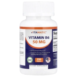 Vitamatic, витамин B6, 50 мг, 250 таблеток