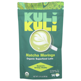 Kuli Kuli, Organic Superfood Latte, матча с морингой, 96,6 г (3,41 унции)