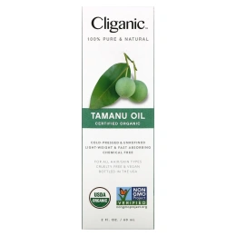 Cliganic, 100% чистое и натуральное масло, таману, 2 жидких унции (60 мл)