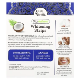 GuruNanda, Sig-Nature отбеливающие полоски, 14 шт.