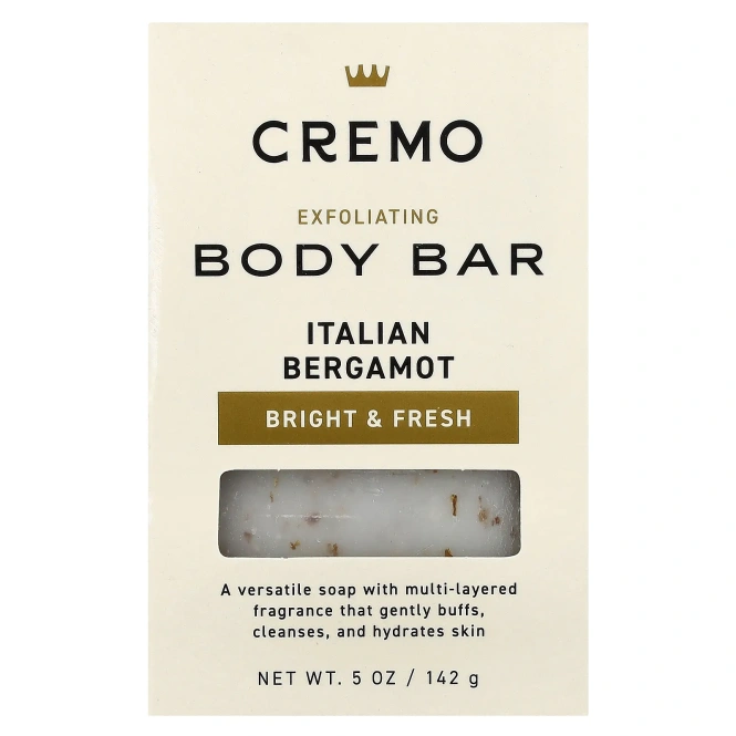 Cremo, Отшелушивающее мыло для тела, итальянский бергамот, 142 г (5 унций)
