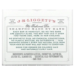 J.R. Liggett's, Old Fashioned Bar, шампунь, жожоба и перечная мята, 3,5 унции (99 г)