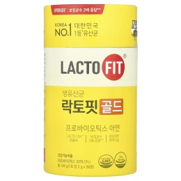 Lactofit, Пробиотик, золото, 50 стиков (2 г) каждый