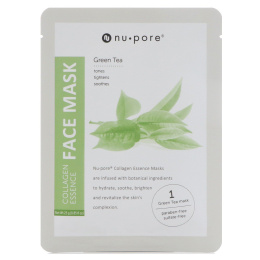 Nu-Pore, Collagen Essence Face Mask Set, Vitamin E & Green Tea, 2 Single-Use Mask, 0.85 fl oz (25 g) Each