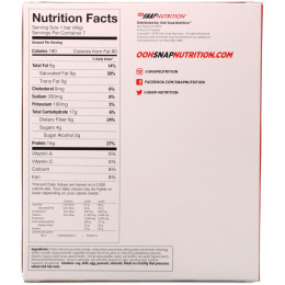 OOH Snap!, Хрустящий протеиновый батончик, шоколад и арахисовое масло, 7 протеиновых батончиков, 1,62 унц. (46 г) каждый