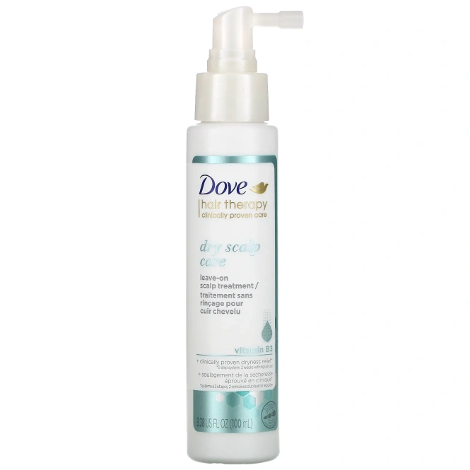 Dove, Hair Therapy, несмываемое средство для ухода за сухой кожей головы с витамином B3, 100 мл (3,38 жидк. Унции)
