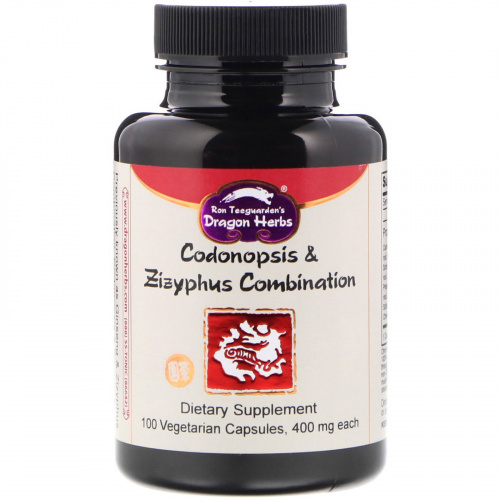 Dragon Herbs, Комбинация кодонопсиса и щитовки, 500 мг, 100 растительных капсул