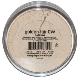 Everyday Minerals, Матовая основа, бледно-золотистый 0W, 0,17 унций (4,8 гр)