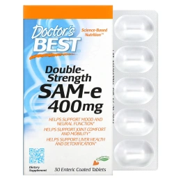 Doctor's Best, SAM-e, Double-Strength, 400 mg, 30 Enteric Coated Tablets