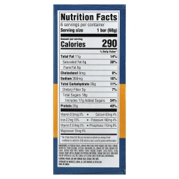 Clif Bar, Builders® Protein Bars, Chocolatey Peanut Butter, 6 Bars, 2.4 oz (68 g) Each
