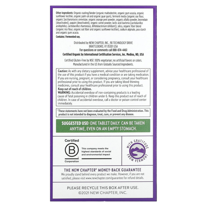 New Chapter Мультивитамины для каждой женщин, 48 таблеток