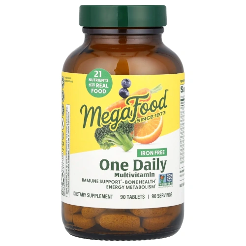 MegaFood, One Daily, Без железа, 90 таблеток