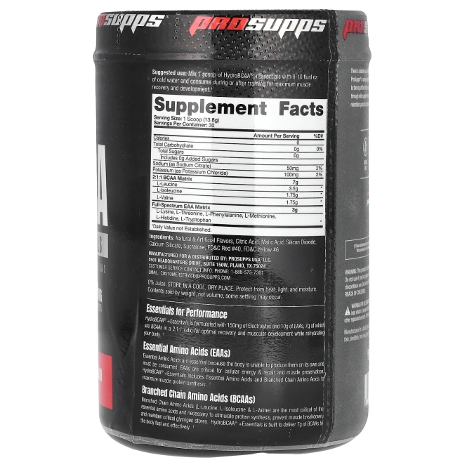 ProSupps, Hyrdo BCAA + Essentials, фруктовый пунш, 414 г (14,6 унции)