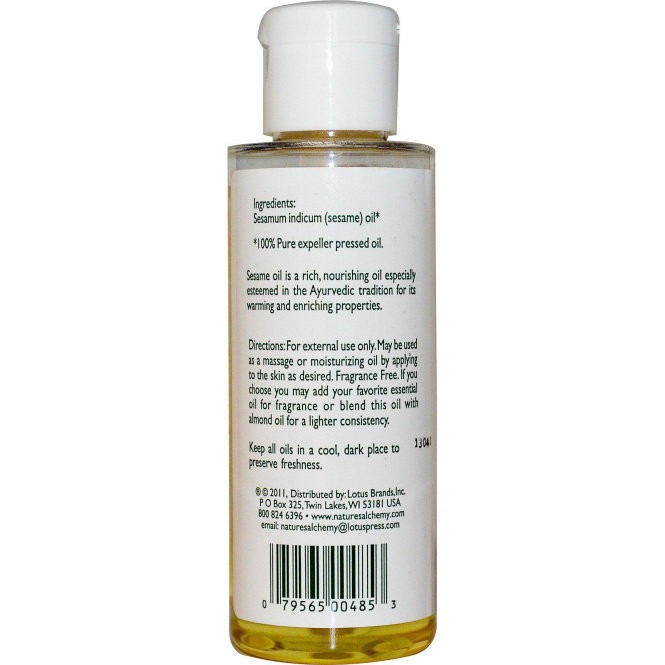 Nature's Alchemy, Кунжутное масло, 4  жидких унции (118 мл)