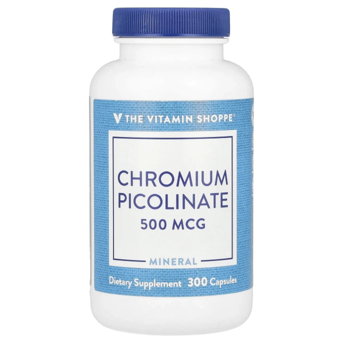 The Vitamin Shoppe, Пиколинат хрома, 500 мкг, 300 капсул