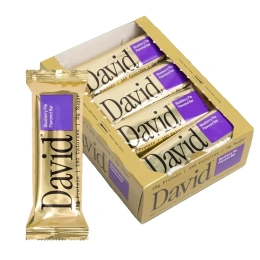 David Protein, Protein Bar, Blueberry Pie, 12 Bars, 2.19 oz (62 g) Each