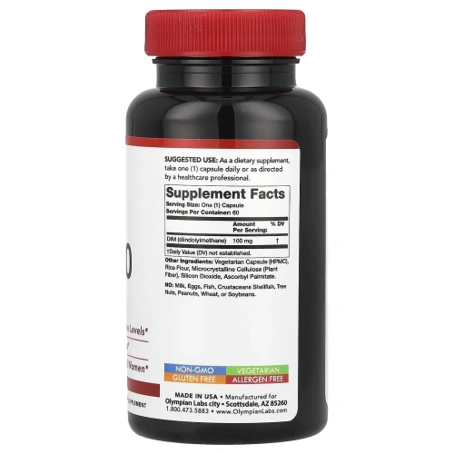 Olympian Labs, DIM-100, 60 вегетарианских капсул