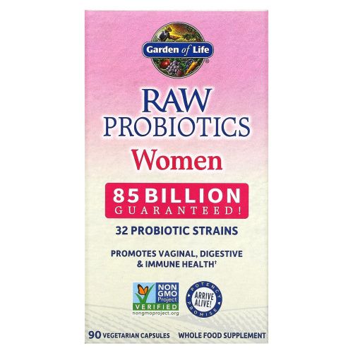 Garden of Life, Пробиотики от RAW, для женщин, 90 овощных капсул