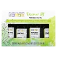 Aura Cacia, Откройте для себя комплект эфирных масел, 4 флакона, 0,25 унций (7,4 мл) каждый.