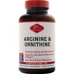 Olympian Labs, Аргинин и орнитин 100 капсул
