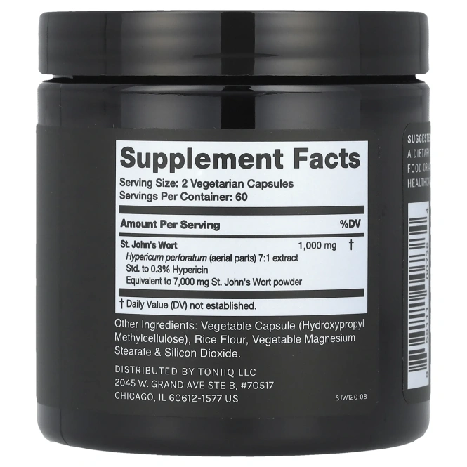 Toniiq, Зверобой, 120 капсул