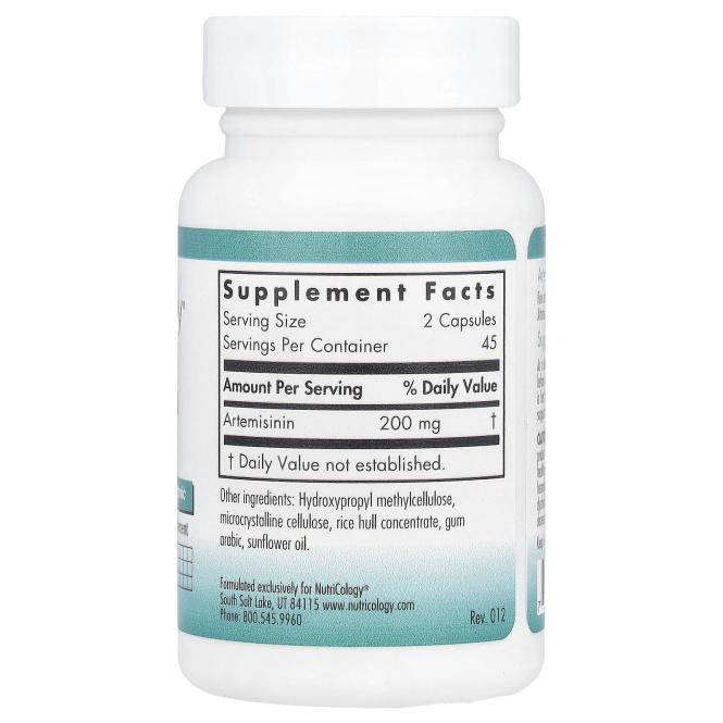Nutricology, Артемизинин, 90 вегетарианских капсул