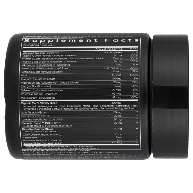 Codeage, мультивитамины для мужчин старше 50 лет, 90 растительных капсул