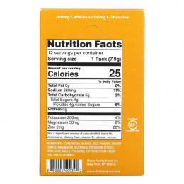 Hydrant, Смесь для быстрого увлажнения напитка + 100 мг кофеина, апельсин, 12 пакетиков, 7,9 г (0,28 унции)