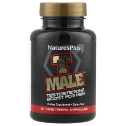 Nature's Plus, T Male, стимулятор тестостерона для мужчин, 60 капсул