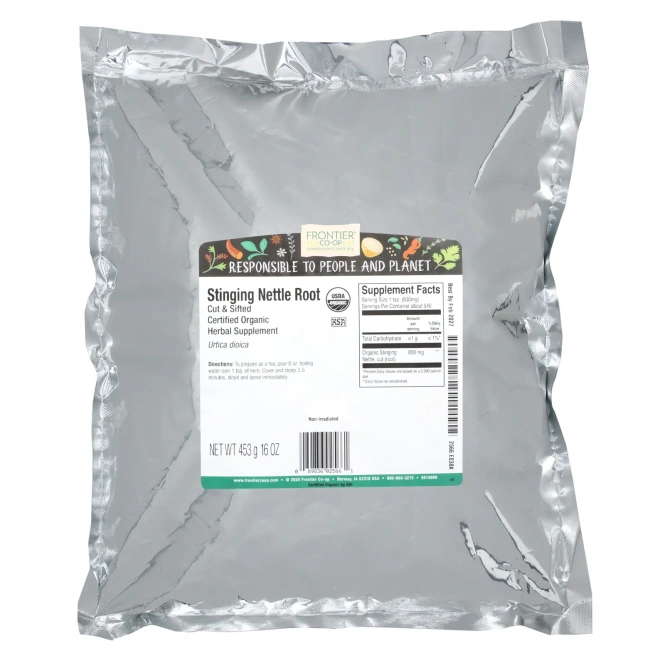 Frontier Co-op, Органический корень крапивы двудомной, разрезанный и просеянный, 453 г (16 унций)