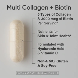 Sports Research, Multi Collagen, коллаген с биотином, 90 капсул