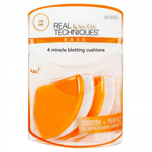 Real Techniques, Miracle Blotting Cushions, 4 Cushions
