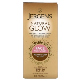 Jergens, Увлажняющий лосьон Natural Glow для ежедневного ухода за лицом, SPF 20, для средних и темных тонов кожи, 59 мл