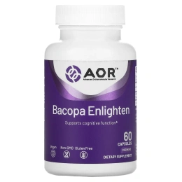 Advanced Orthomolecular Research AOR, Bacopa Enlighten, 60 Vegan Capsules