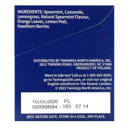 Twinings, Ароматизированный травяной чай, Nightly Calm, без кофеина, 20 чайных пакетиков, 29 г (1,02 унции)