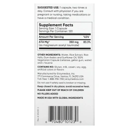 Enzymedica, Магний, для разума, 120 капсул