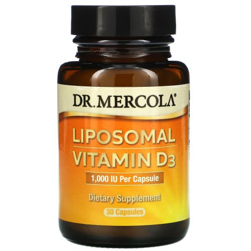 Dr. Mercola, липосомальный витамин D, 1000 МЕ, 30 капсул