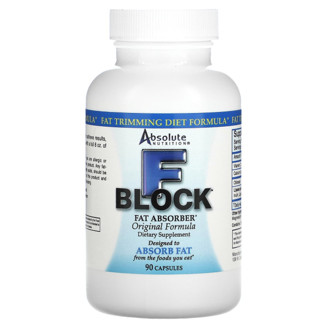 Absolute Nutrition, Поглотитель жира FBlock, 90 капсул